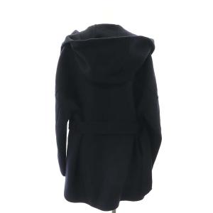 ebure＊エブール フード付きロングコート ネイビー36