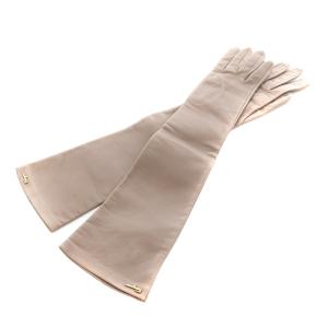 グローブ 手袋 ロング ラムスキン 茶 ブラウン