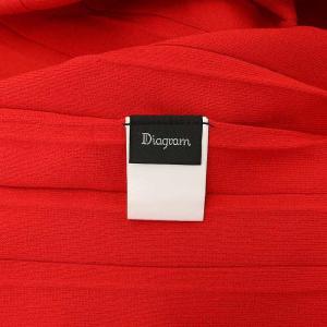 Diagram GRACE CONTINENTAL レイヤードニットワンピース ロング プリーツ ノースリーブ 36 赤 レッド