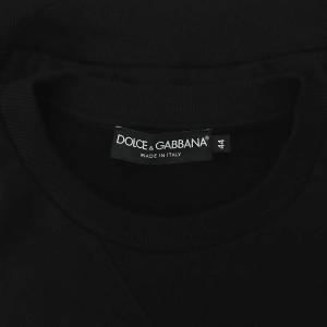 D&G スウェット トレーナー クルーネック プルオーバー ハートカモフラージュ ロゴ 44 M 黒 ブラック