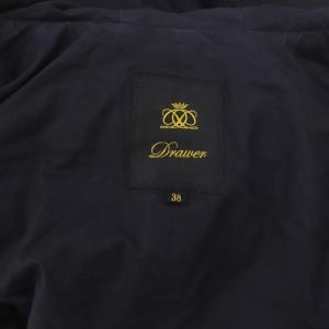 Drawer フーデッドダウンコート フォックスファー 38 ネイビー