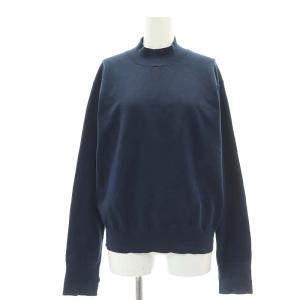 ボトルネックニット セーター 長袖 プルオーバー 紺 ネイビー