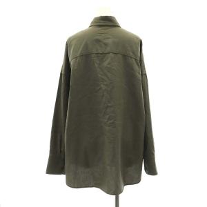 Lisiere L'Appartement Grosgrain Big シャツ リネン混 オーバーサイズ 長袖 カーキ /HS OS