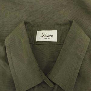 Lisiere L'Appartement Grosgrain Big シャツ リネン混 オーバーサイズ 長袖 カーキ /HS OS
