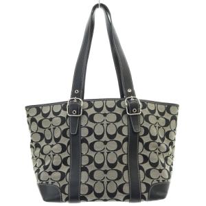 COACH シグネチャー トートバッグ ハンドバッグ グレー 6042