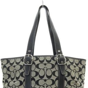 COACH シグネチャー トートバッグ ハンドバッグ グレー 6042