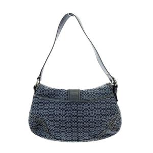 COACH ミニシグネチャー ワンショルダーバッグ レザー 紺 ネイビー F12309