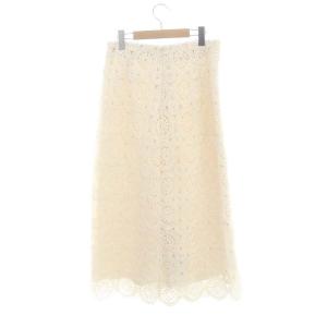 GRACE CONTINENTAL レースロングスカート 38 M ベージュ