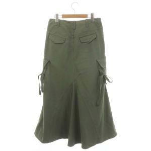 MADISONBLUE 22AW Cargo Long Sk Remake Lbs スカート マキシ丈 ジップ M カーキ