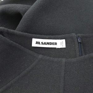 JIL SANDER ウール フレアスカート ロング 34 チャコール