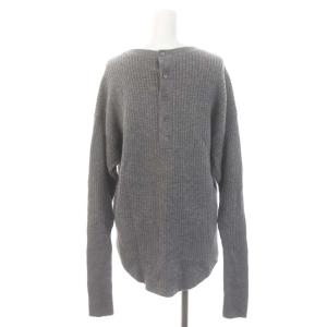 L'Appartement 20SS Thermal Knit サーマルニット セーター ウール カシミヤ混 バックボタン 長袖 グレー
