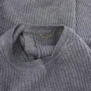 L'Appartement 20SS Thermal Knit サーマルニット セーター ウール カシミヤ混 バックボタン 長袖 グレー