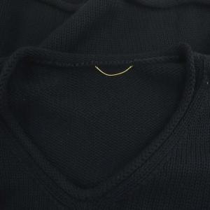 L'Appartement 24SS Cotton 3G ニット セーター 長袖 Vネック 黒 ブラック