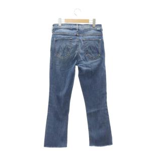 MOTHER INSIDER CROP STEP FRAY デニムパンツ ジーンズ カットオフ ウォッシュ加工 インディゴ 28 L 青