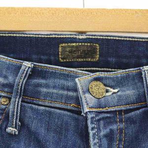 MOTHER INSIDER CROP STEP FRAY デニムパンツ ジーンズ カットオフ ウォッシュ加工 インディゴ 28 L 青