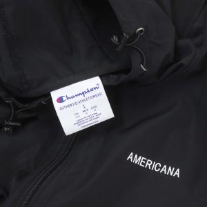 AMERICANA × チャンピオン Champion ロゴプリント アノラック ジャケット ウインドブレーカー パーカー プルオーバー ハーフジップ