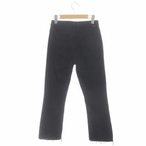 MOTHER INSIDER CROP STEP FRAY デニムパンツ ジーンズ ジップフライ コットン 26 M 黒 ブラック