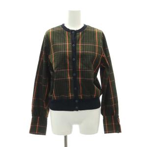 Ameri VINTAGE CHEERFUL CHECK TOP PANTS セットアップ 上下 チェックトップス カーディガン ストレートパンツ F