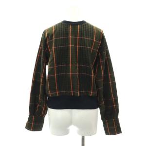 Ameri VINTAGE CHEERFUL CHECK TOP PANTS セットアップ 上下 チェックトップス カーディガン ストレートパンツ F