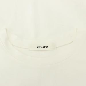 ebure ピュアオーガニックバイオクルーネックカットソー 半袖 38 M 白 ホワイト