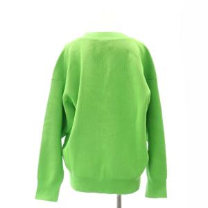 Spick&Span 23SS 片畔ニットカーディガン 長袖 Vネック オーバーサイズ F 緑 グリーン
