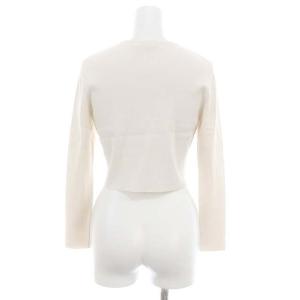 TOCCA 襟元ビジュー ボレロ カーディガン ニット 長袖 ショート丈 XS アイボリー