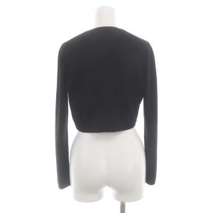 TOCCA 洗える OCASSION BOLERO ボレロ カーディガン ニット 長袖 ショート丈 前開きトッパー ラメ XS 黒 ブラック