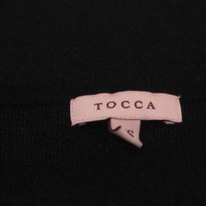 TOCCA 洗える OCASSION BOLERO ボレロ カーディガン ニット 長袖 ショート丈 前開きトッパー ラメ XS 黒 ブラック