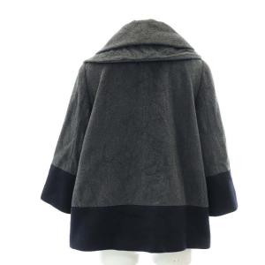 Diagram GRACE CONTINENTAL ウール ショートコート アウター シングル 36 グレー 紺 ネイビー