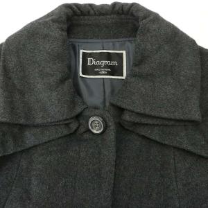 Diagram GRACE CONTINENTAL ウール ショートコート アウター シングル 36 グレー 紺 ネイビー
