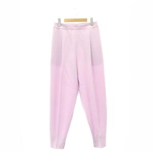 24SS ダブルストレッチパンツ テーパードパンツ タック 38 薄紫 ラベンダー色