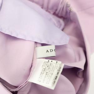 ADORE 24SS ダブルストレッチパンツ テーパードパンツ タック 38 薄紫 ラベンダー色