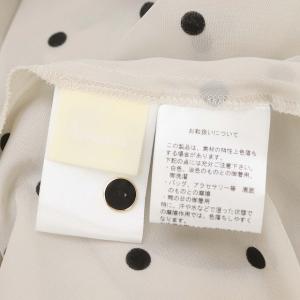 Diagram GRACE CONTINENTAL 22AW キカフロッキープリントワンピース ロング丈 ミモレ丈 長袖 インナー付き ベルト付き ドット柄 36 S ベージュ