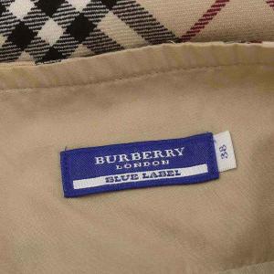 BURBERRY BLUE LABEL ウール ノバチェック スカート タイトスカート ひざ丈 38 ベージュ