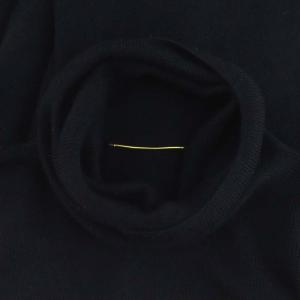 L'Appartement 23AW Wholegarme ニット カットソー タートルネック 長袖 ウール 濃紺 ダークネイビー