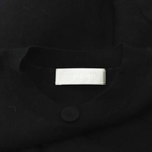 CELFORD クリスタルプリーツニットワンピース ロング 長袖 36 黒 ブラック