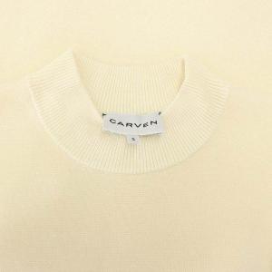 CARVEN サイドスリットデザインクルーネックニット 長袖 ウール S アイボリー