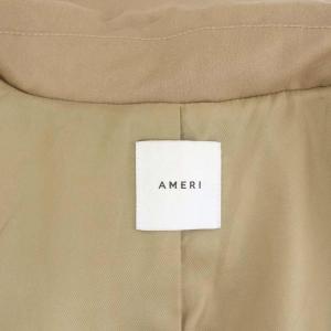 Ameri VINTAGE BALLOON CHECK GATHER JK コート トレンチ ロング 切替 ベージュ