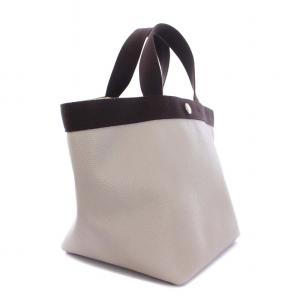 Hervé Chapelier 707GP リュクス舟型トートM ハンドバッグ ベージュ モカ