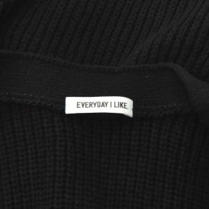 EVERYDAY I LIKE 22SS Si/Co Relax Vネック カーディガン 長袖 ニット シルク 黒 ブラック