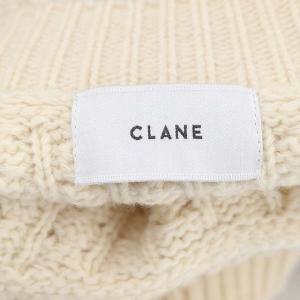 CLANE CABLE KNIT VEST ニットベスト プルオーバー ウール 1 アイボリー