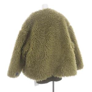 Ameri VINTAGE LINER SET BOA COAT ボアコート 中綿ライナー付き フェイクボア アウター ショート丈 F カーキ