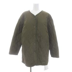 Ameri VINTAGE LINER SET BOA COAT ボアコート 中綿ライナー付き フェイクボア アウター ショート丈 F カーキ