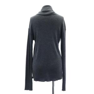 Deuxieme Classe 22AW rib タートル プルオーバー ニット セーター 長袖 グレー