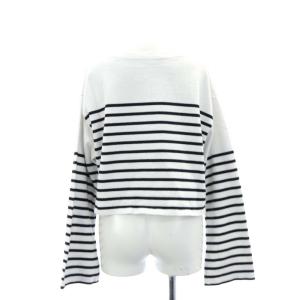EVERYDAY I LIKE 23SS Cropped Stripe Tシャツ カットソー ボーダー クロップド丈 長袖 白 黒 ホワイト ブラック
