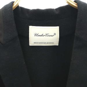 UNDERCOVER ウール ピークドラペル コート アウター カシミヤ混 1 黒 ブラック