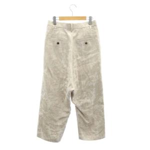 JUNYA WATANABE コムデギャルソン AD2018 リネン 花柄 ワイドパンツ ジャガード XS ベージュ