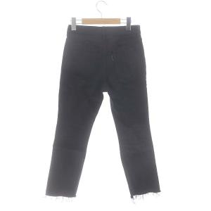MADISONBLUE HEM CUT SLIM FLARE DENIM デニムパンツ ジーンズ カットオフ 00 黒 ブラック