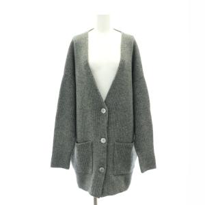 ニットカーディガン オーバーサイズ 長袖 グレー