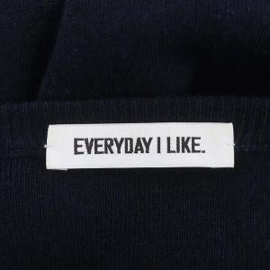 EVERYDAY I LIKE C/N カーディガン ニット 長袖 クルーネック 紺 ネイビー